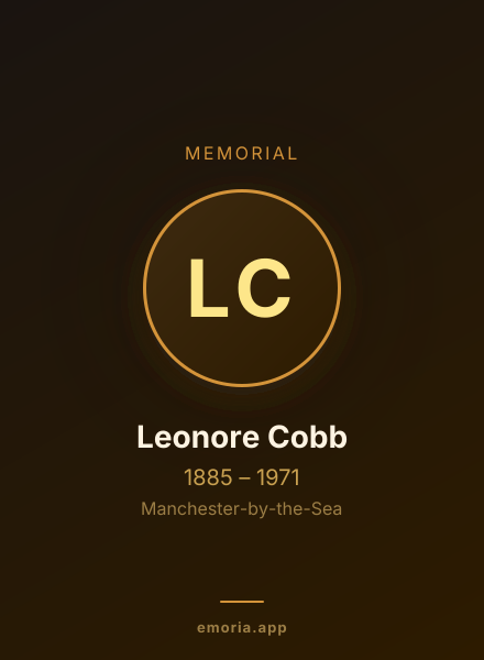 Memorial portrait of Leonore Cobb