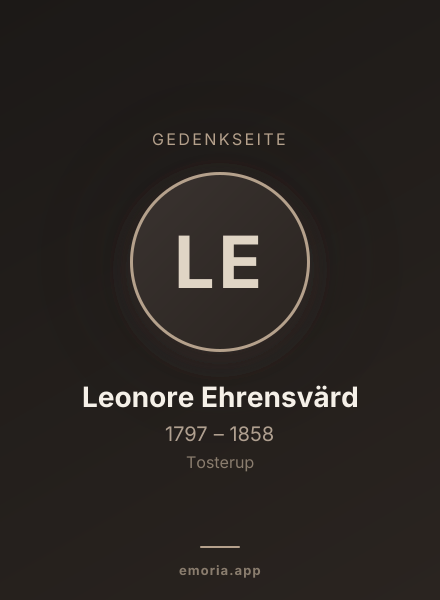 Gedenkportrait von Leonore Ehrensvärd