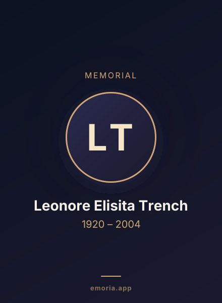 Memorial portrait of Leonore Elisita Trench