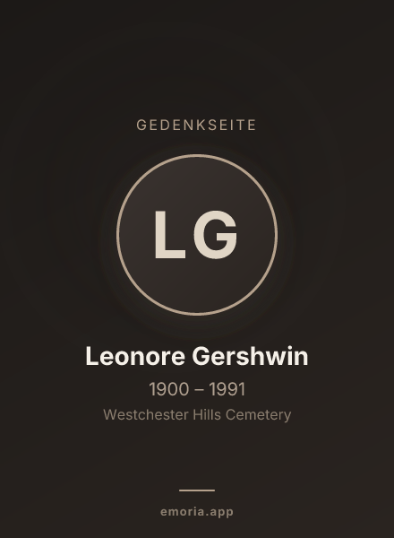 Gedenkportrait von Leonore Gershwin