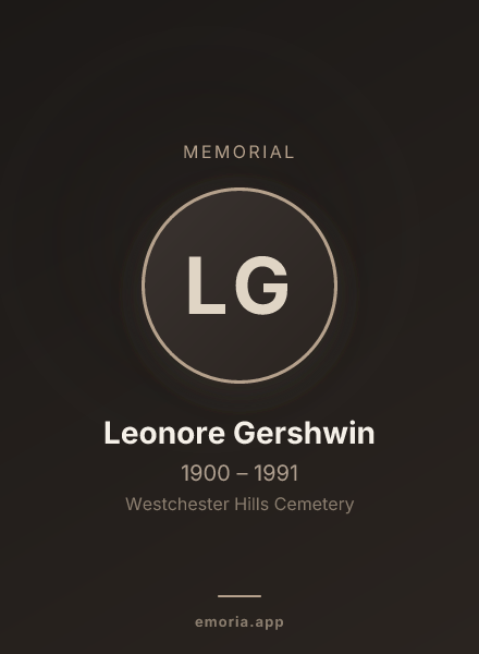 Memorial portrait of Leonore Gershwin
