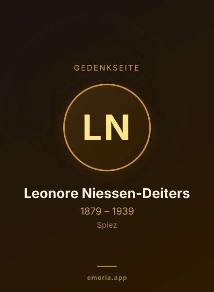 Gedenkportrait von Leonore Niessen-Deiters