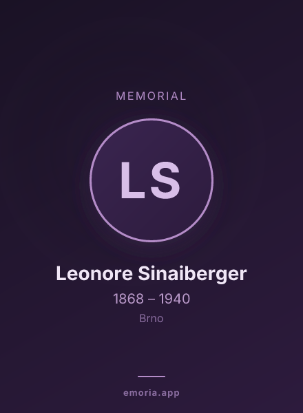 Memorial portrait of Leonore Sinaiberger