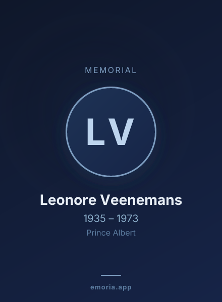 Memorial portrait of Leonore Veenemans