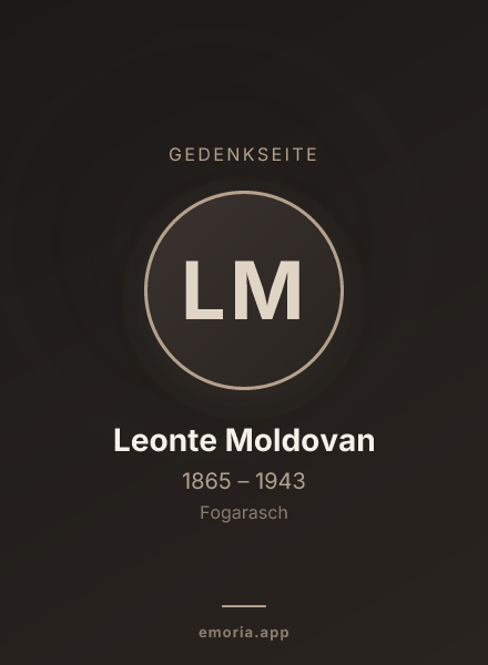 Gedenkportrait von Leonte Moldovan