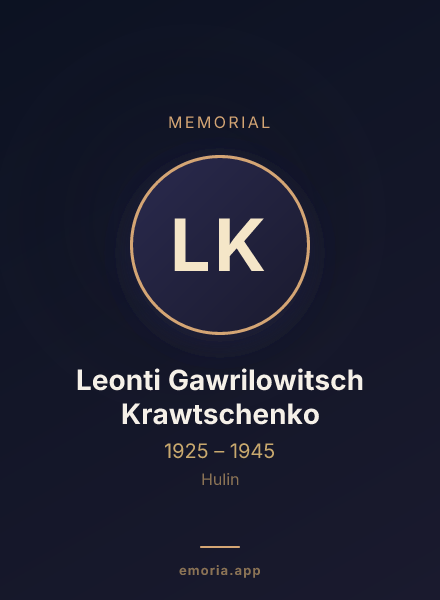 Memorial portrait of Leonti Gawrilowitsch Krawtschenko