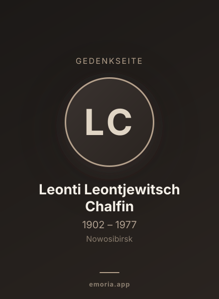 Gedenkportrait von Leonti Leontjewitsch Chalfin