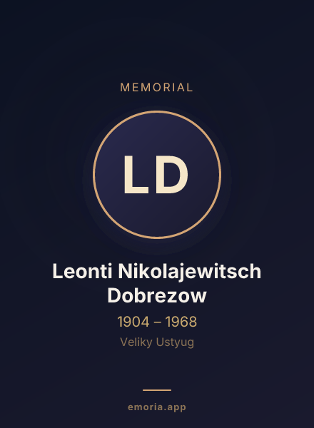 Memorial portrait of Leonti Nikolajewitsch Dobrezow