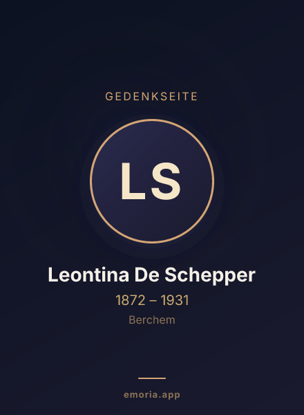 Gedenkportrait von Leontina De Schepper