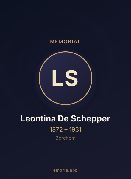 Memorial portrait of Leontina De Schepper
