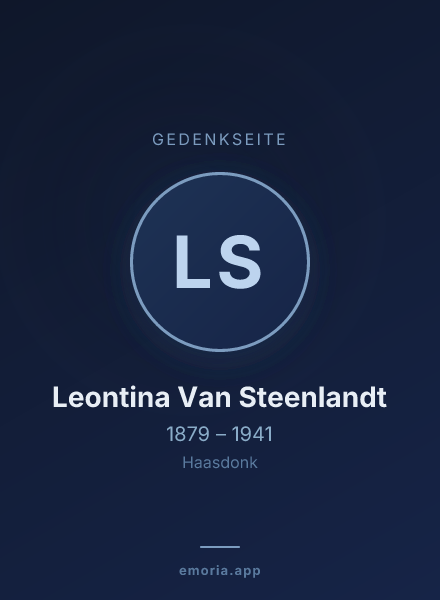 Gedenkportrait von Leontina Van Steenlandt