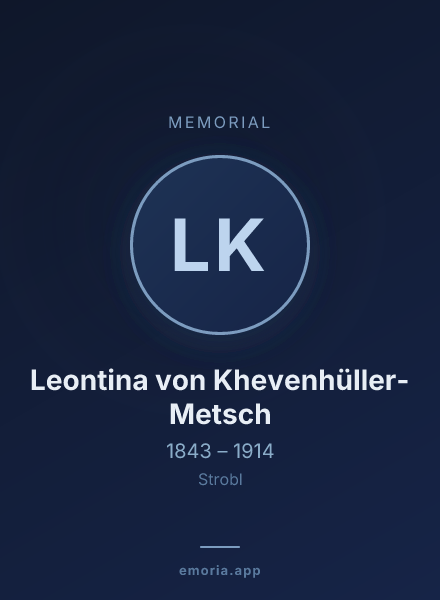 Memorial portrait of Leontina von Khevenhüller-Metsch