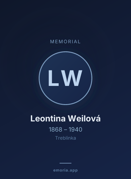 Memorial portrait of Leontina Weilová