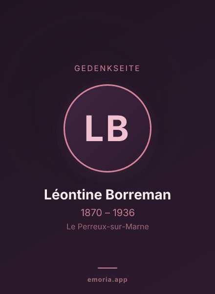 Gedenkportrait von Léontine Borreman