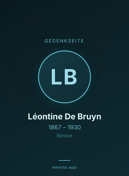 Gedenkportrait von Léontine De Bruyn