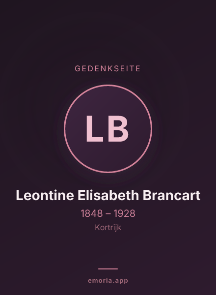 Gedenkportrait von Leontine Elisabeth Brancart