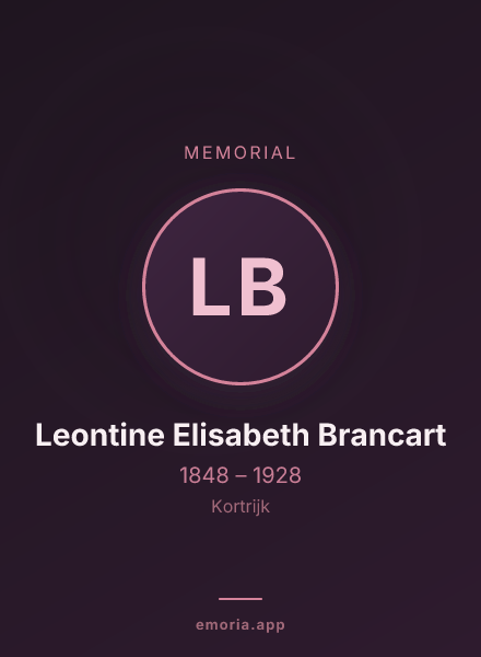 Memorial portrait of Leontine Elisabeth Brancart