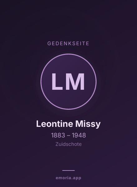 Gedenkportrait von Leontine Missy