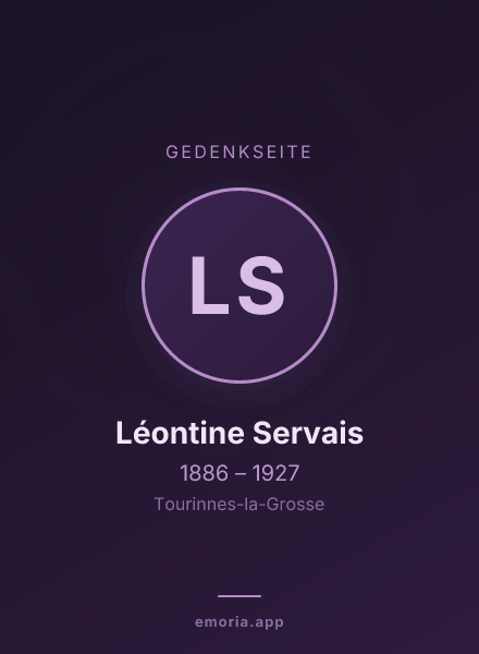 Gedenkportrait von Léontine Servais
