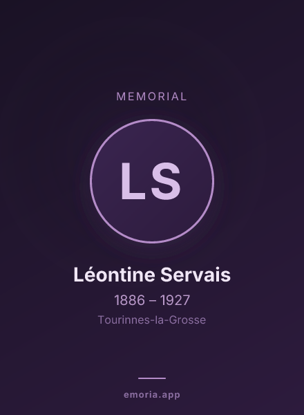 Memorial portrait of Léontine Servais