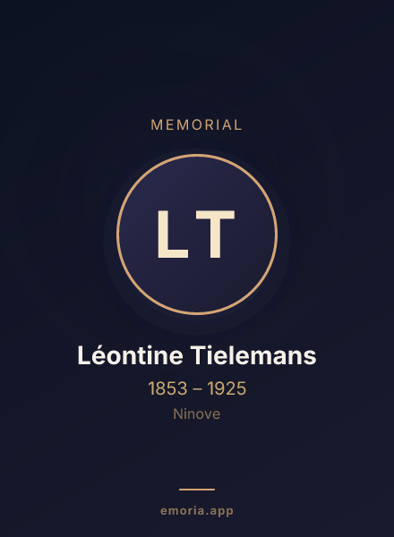 Memorial portrait of Léontine Tielemans