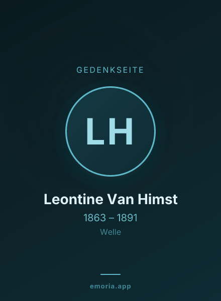 Gedenkportrait von Leontine Van Himst