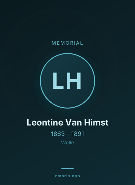 Memorial portrait of Leontine Van Himst