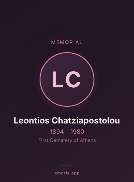 Memorial portrait of Leontios Chatziapostolou