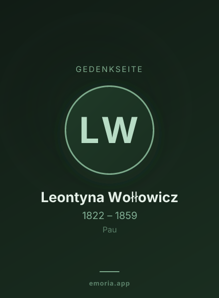 Gedenkportrait von Leontyna Wołłowicz