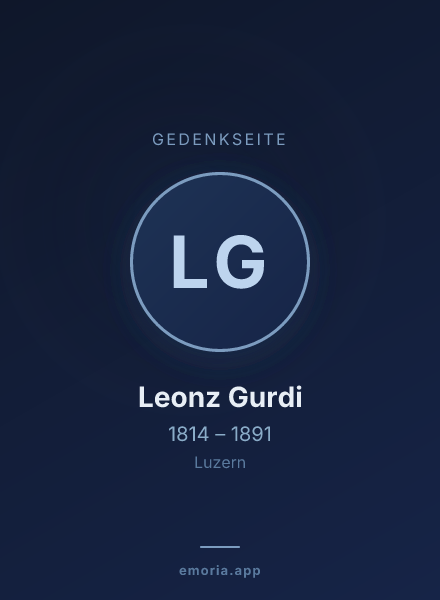 Gedenkportrait von Leonz Gurdi