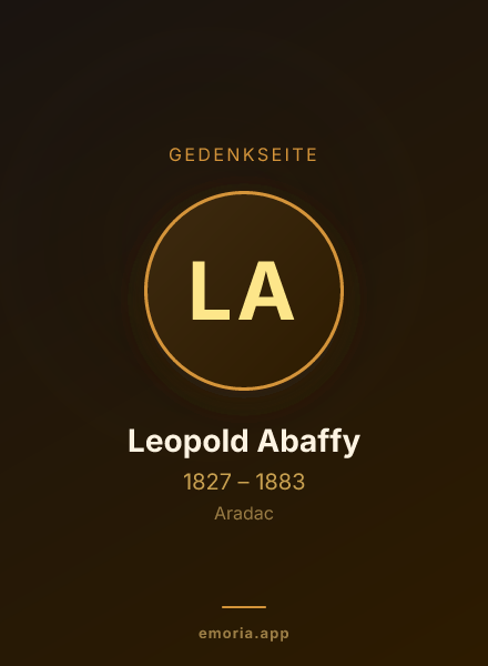 Gedenkportrait von Leopold Abaffy