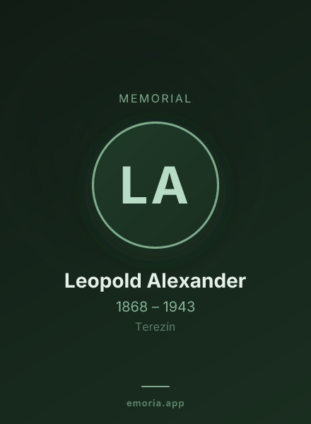 Memorial portrait of Leopold Alexander