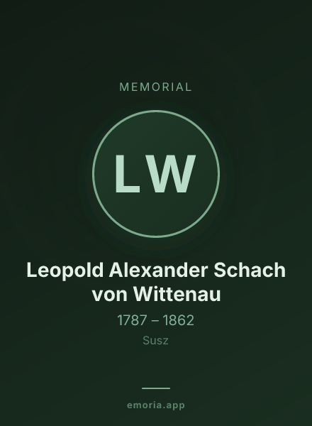 Memorial portrait of Leopold Alexander Schach von Wittenau