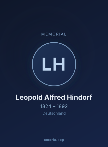 Memorial portrait of Leopold Alfred Hindorf