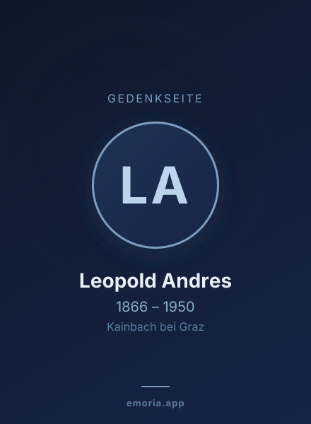 Gedenkportrait von Leopold Andres