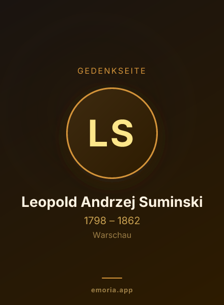 Gedenkportrait von Leopold Andrzej Suminski