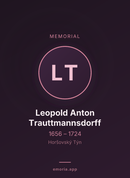 Memorial portrait of Leopold Anton Trauttmannsdorff
