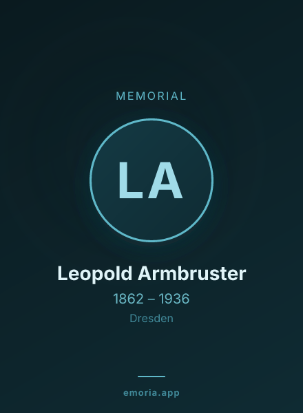 Memorial portrait of Leopold Armbruster