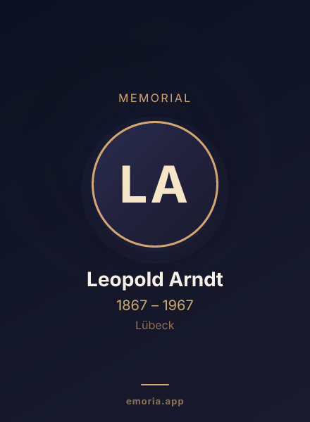 Memorial portrait of Leopold Arndt