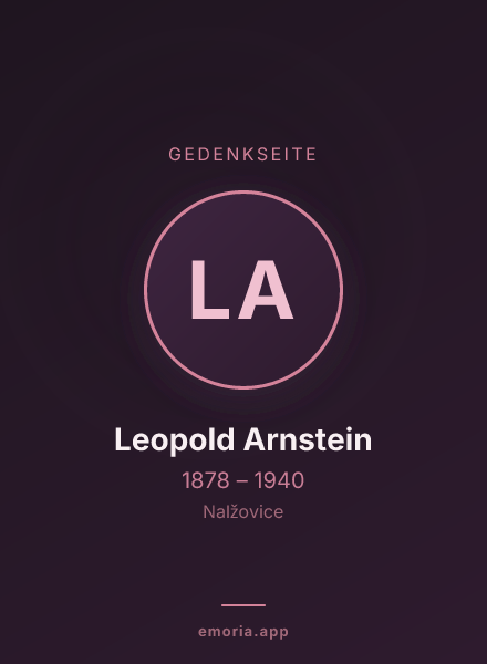 Gedenkportrait von Leopold Arnstein
