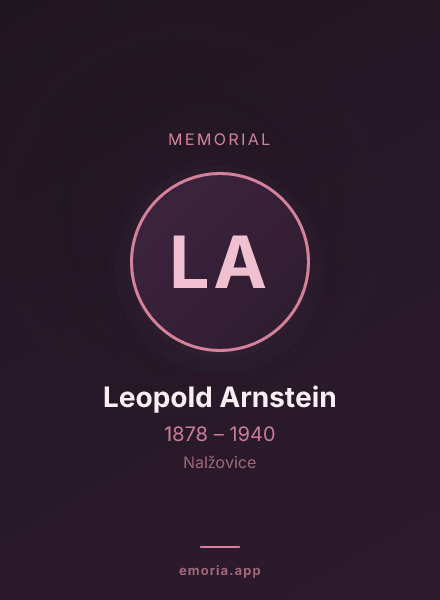 Memorial portrait of Leopold Arnstein