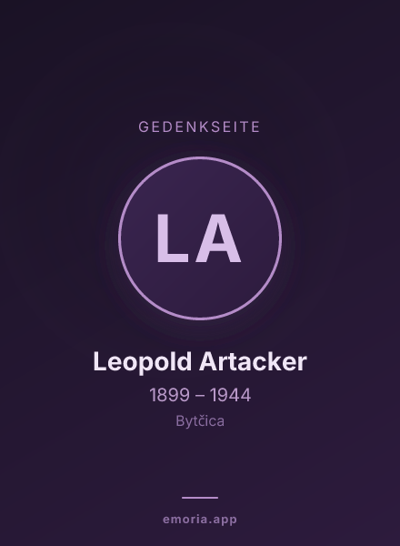 Gedenkportrait von Leopold Artacker
