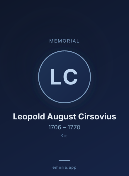 Memorial portrait of Leopold August Cirsovius