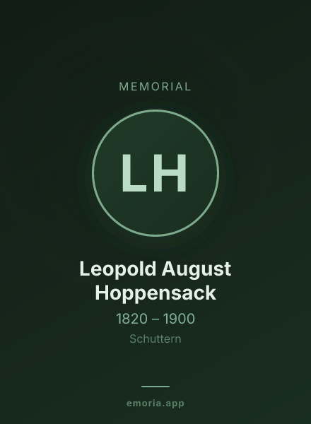 Memorial portrait of Leopold August Hoppensack