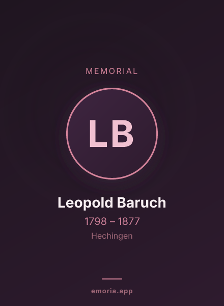 Memorial portrait of Leopold Baruch