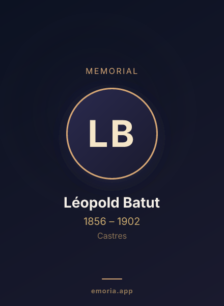 Memorial portrait of Léopold Batut