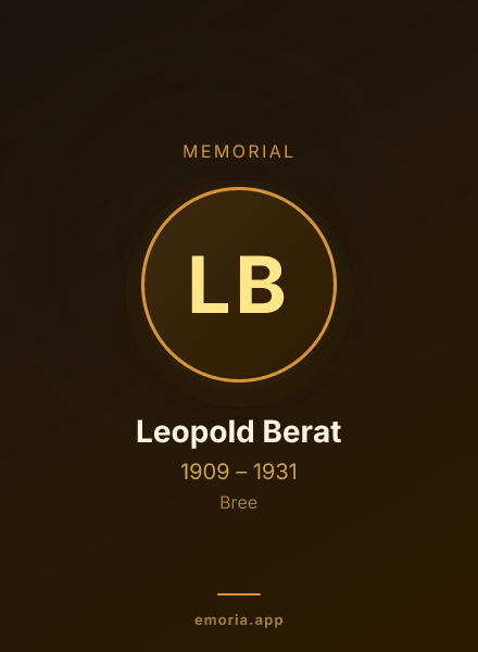 Memorial portrait of Leopold Berat