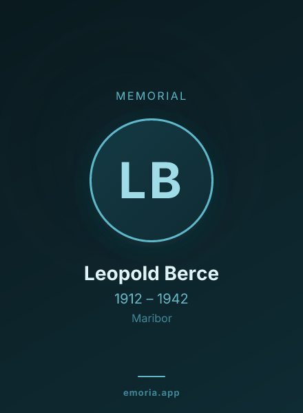 Memorial portrait of Leopold Berce