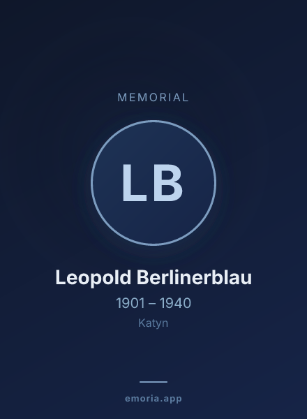 Memorial portrait of Leopold Berlinerblau