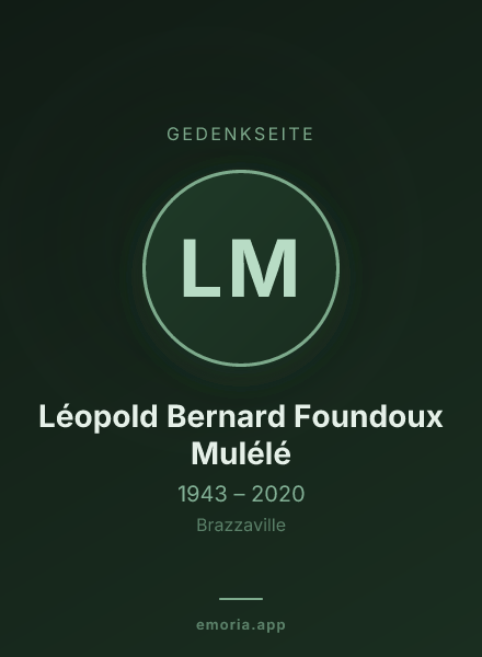 Gedenkportrait von Léopold Bernard Foundoux Mulélé